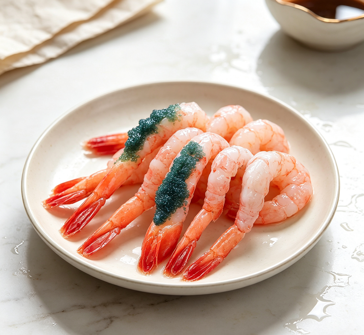 Sweet Shrimp with Caviar